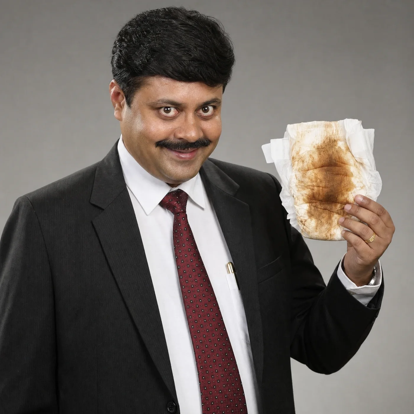 Susanta S Pemmaraju holding a used garment